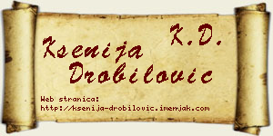 Ksenija Drobilović vizit kartica